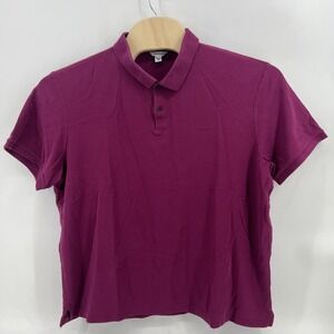 Calvin Klein Polo Shirt Men's XXL/TTG Purple Liquid Touch Cotton